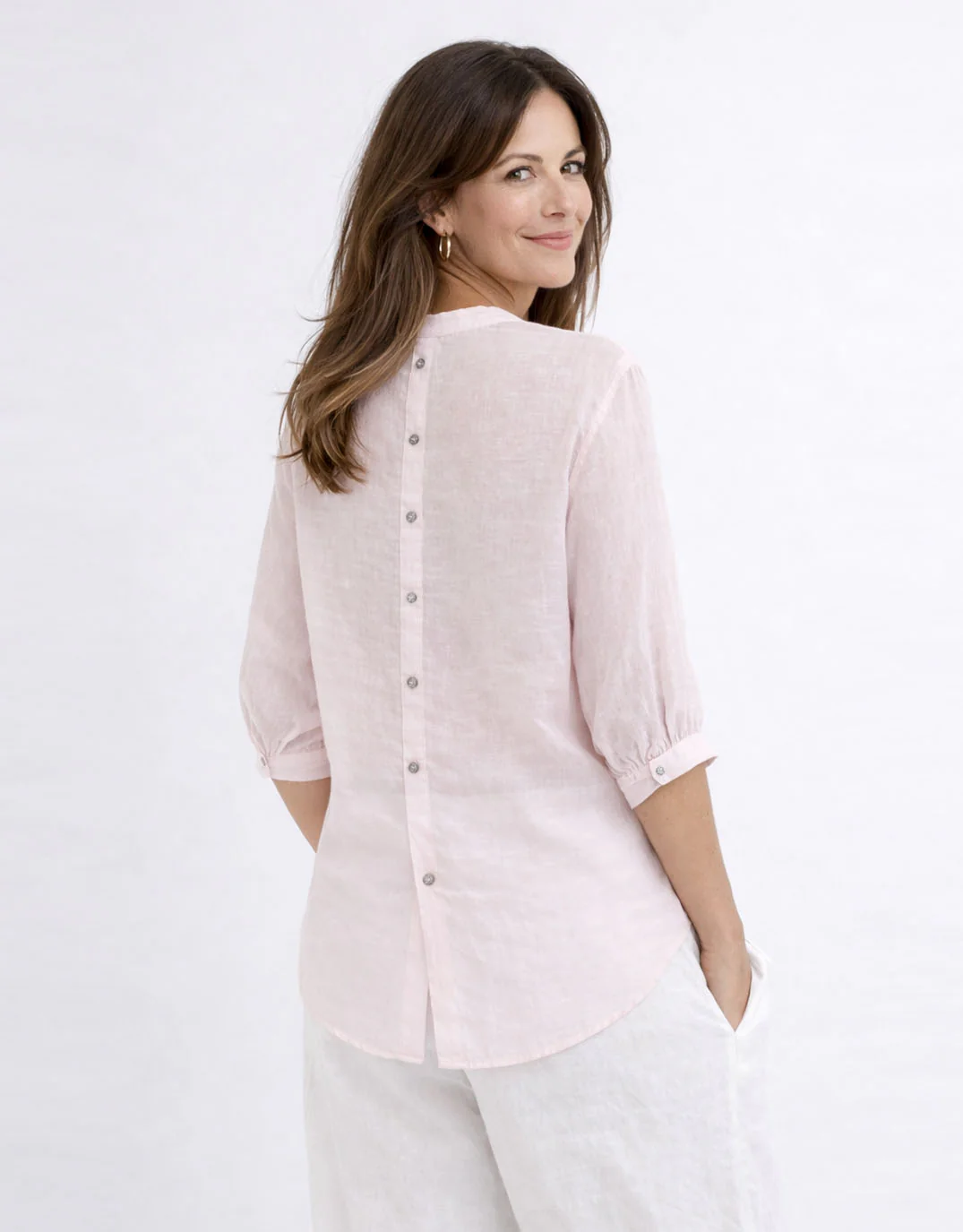 Allegra Linen Shirt - Ballet Pink - Image 2