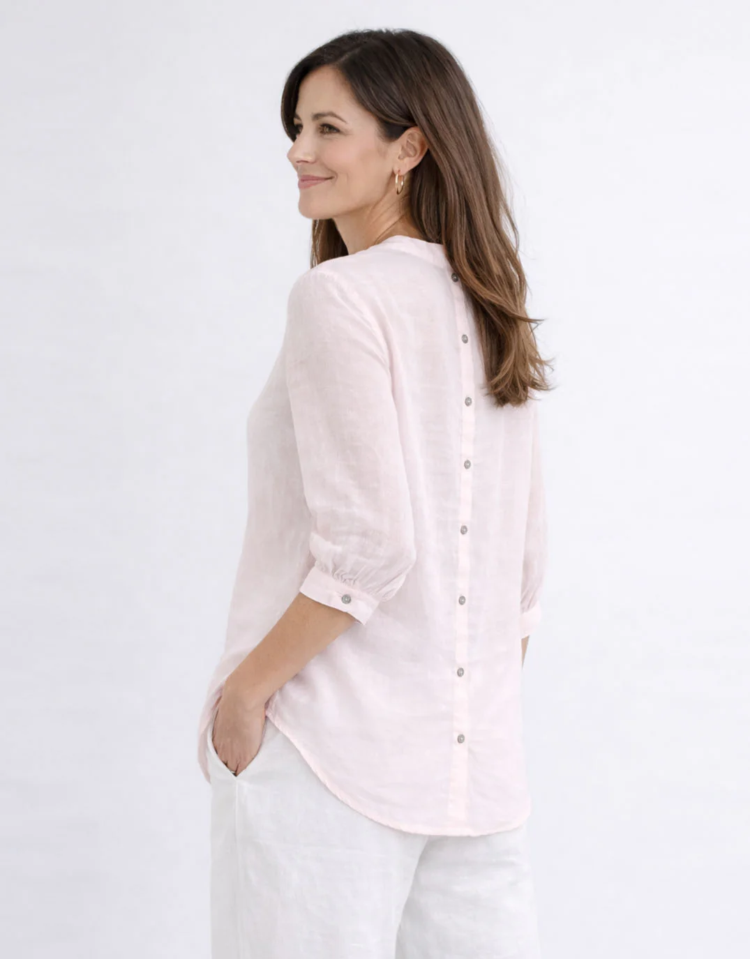 Allegra Linen Shirt - Ballet Pink - Image 4