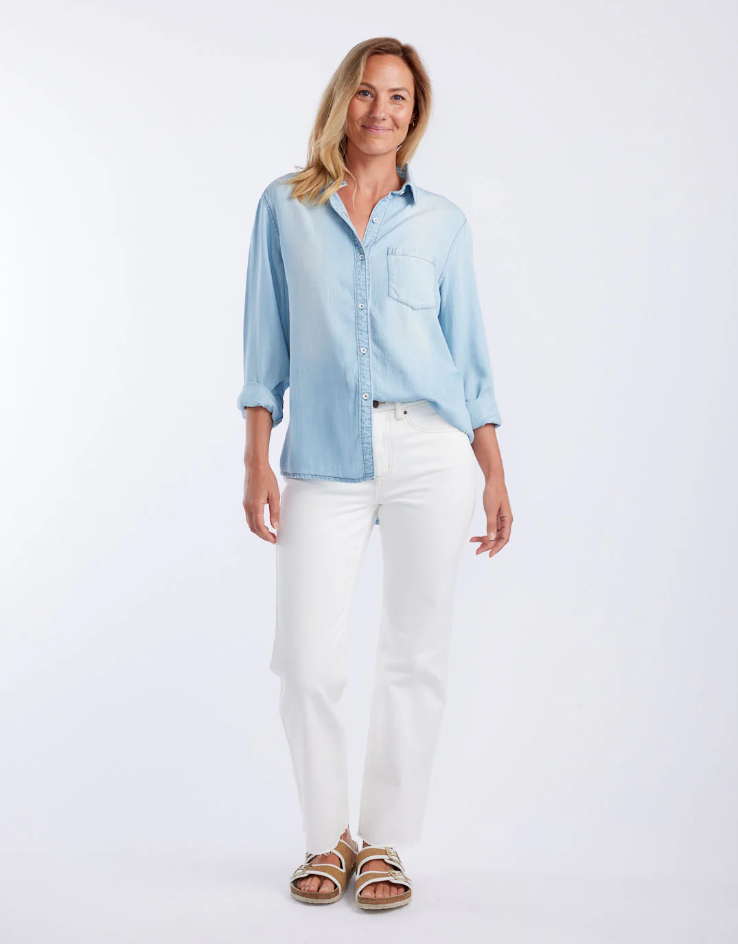 Ava Vintage Shirt - Light Wash - Image 11