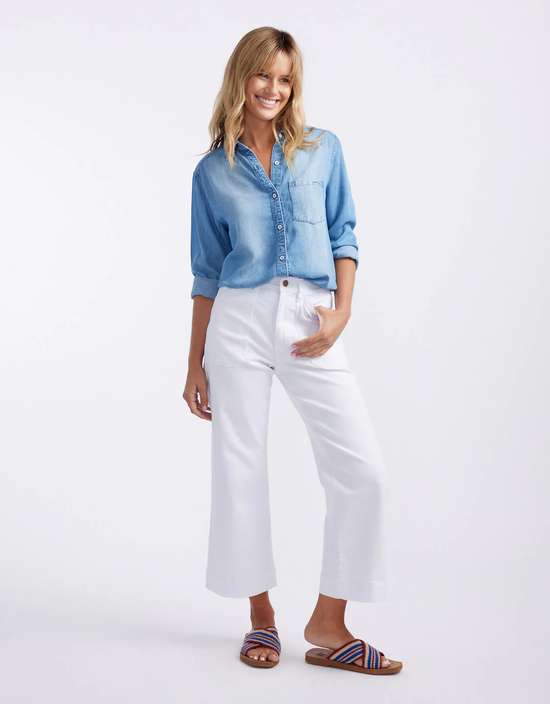 Ava Vintage Shirt - Denim - Image 15