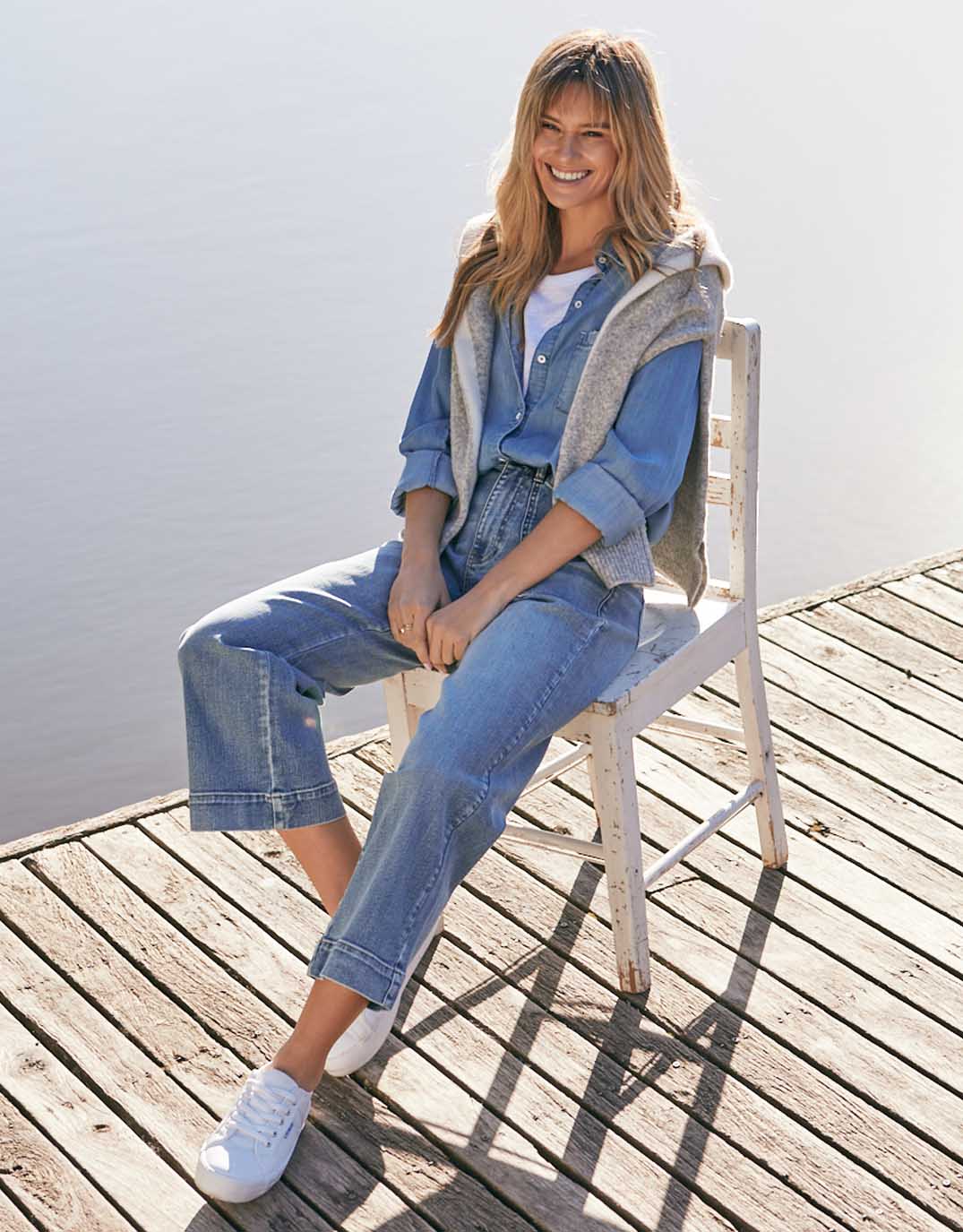 Ava Vintage Shirt - Denim - Image 20
