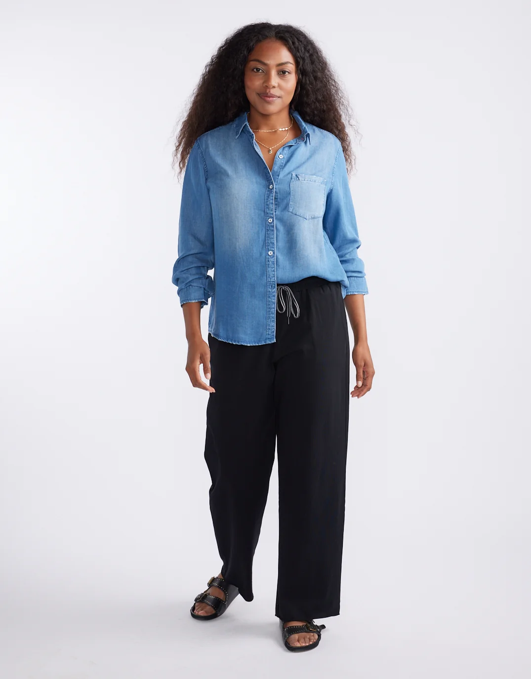 Ava Vintage Shirt - Denim - Image 3