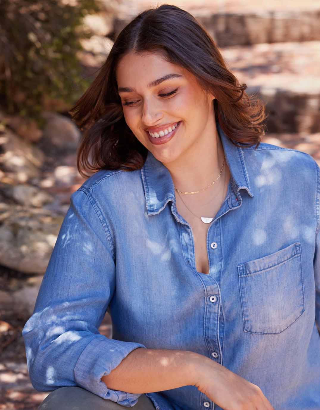 Ava Vintage Shirt - Denim - Image 9