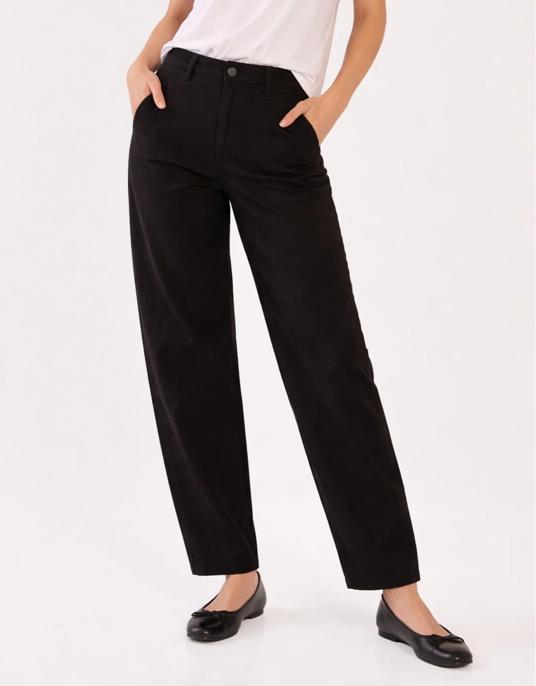Barrel Leg Chino - Black