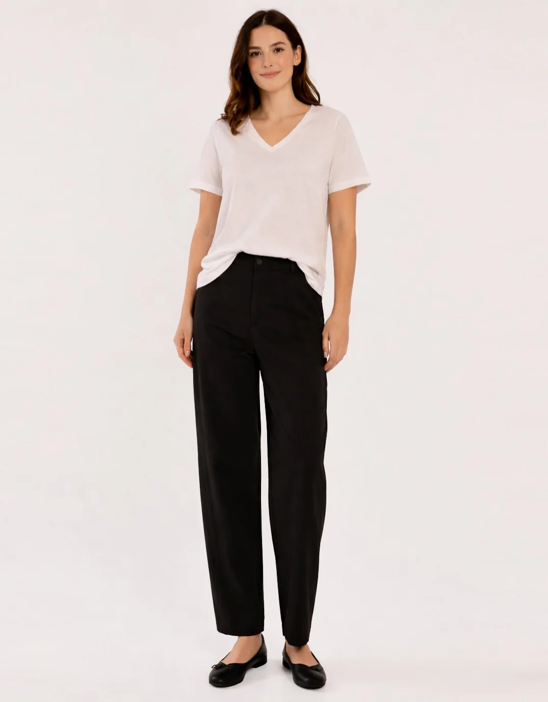 Barrel Leg Chino - Black - Image 2
