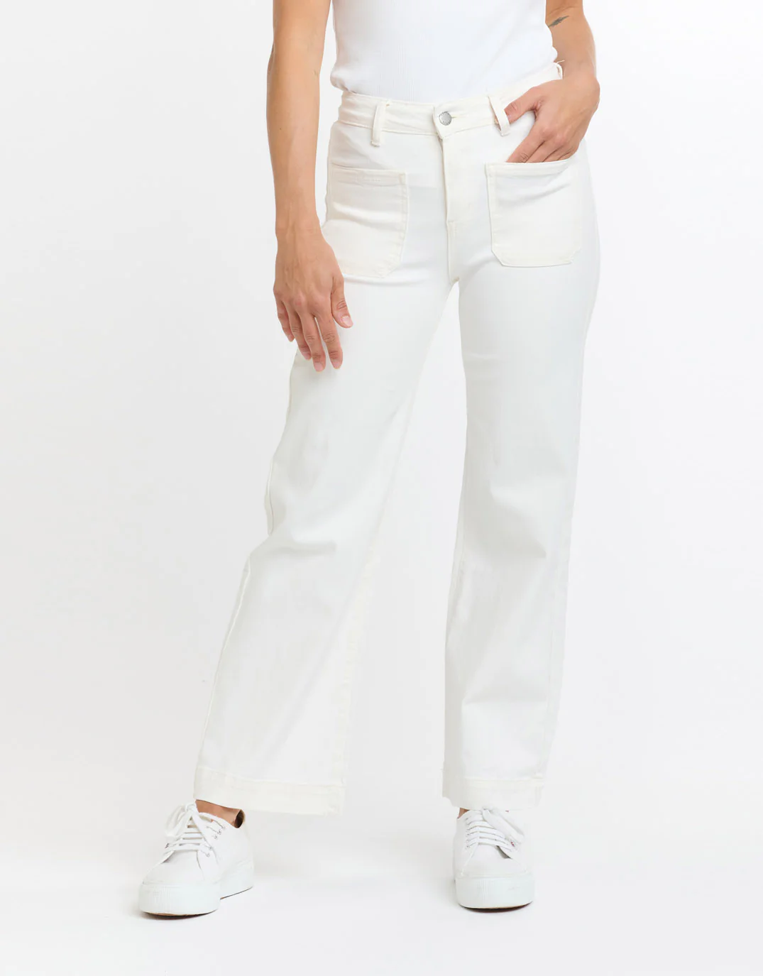 Bobbi 7/8 Denim Jeans - White