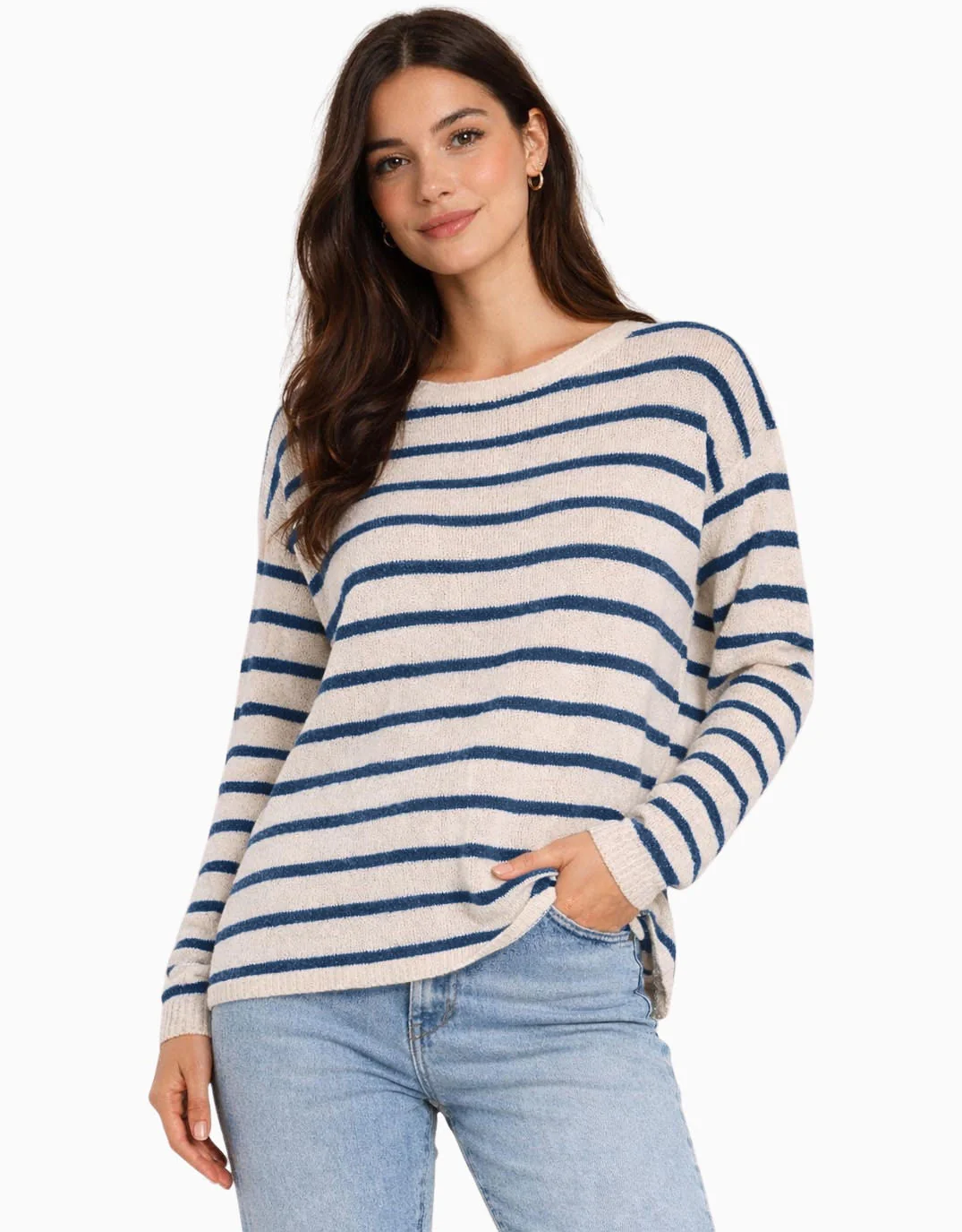 Bradford Knit Top - Nautical Blue