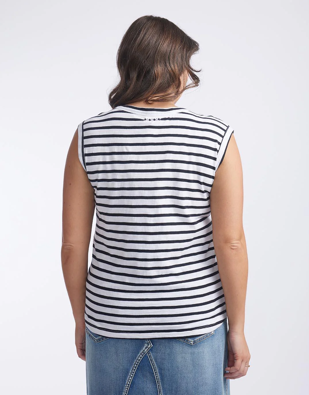 Cali Tank Top - Black/White Stripe - Image 10