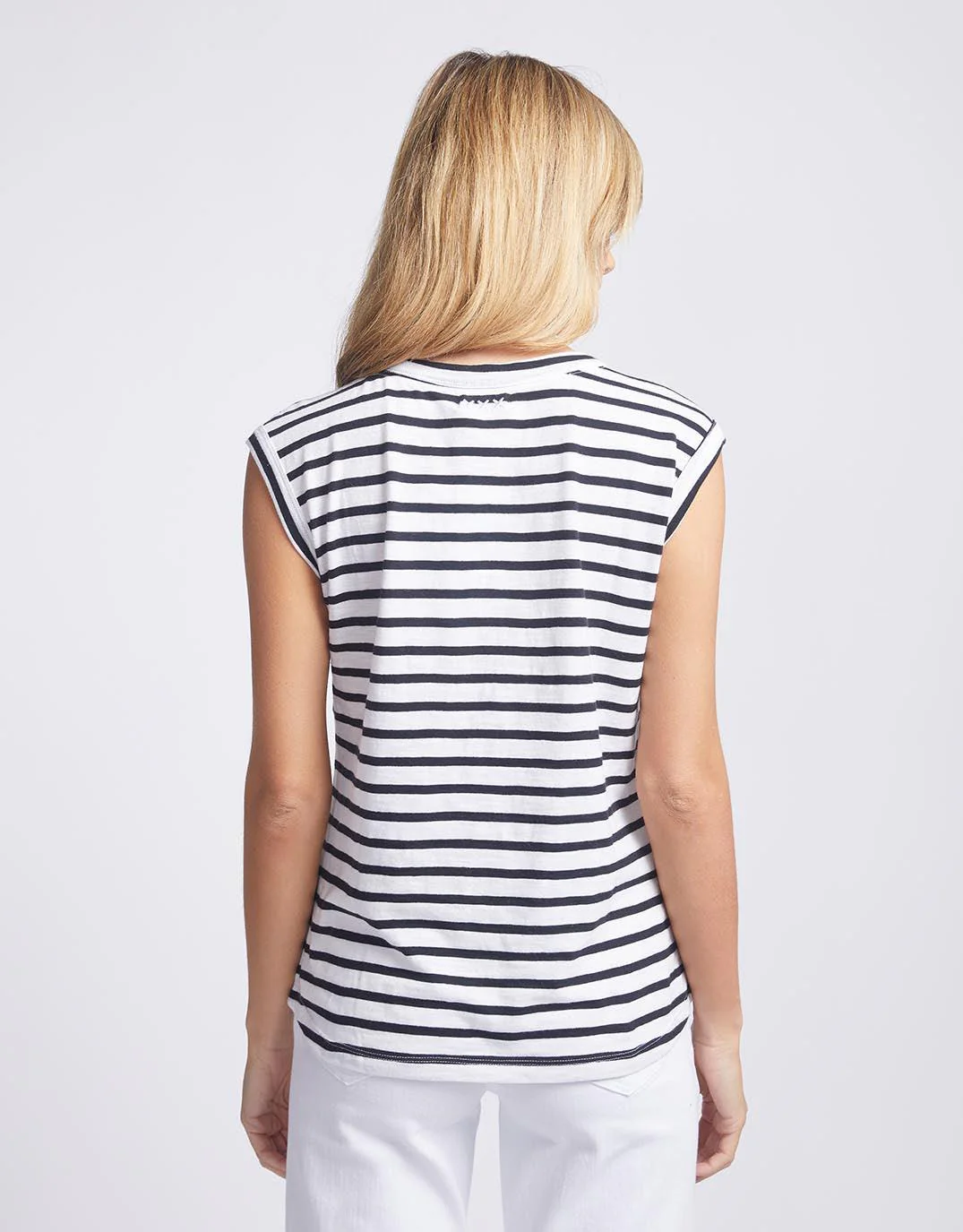 Cali Tank Top - Black/White Stripe - Image 9