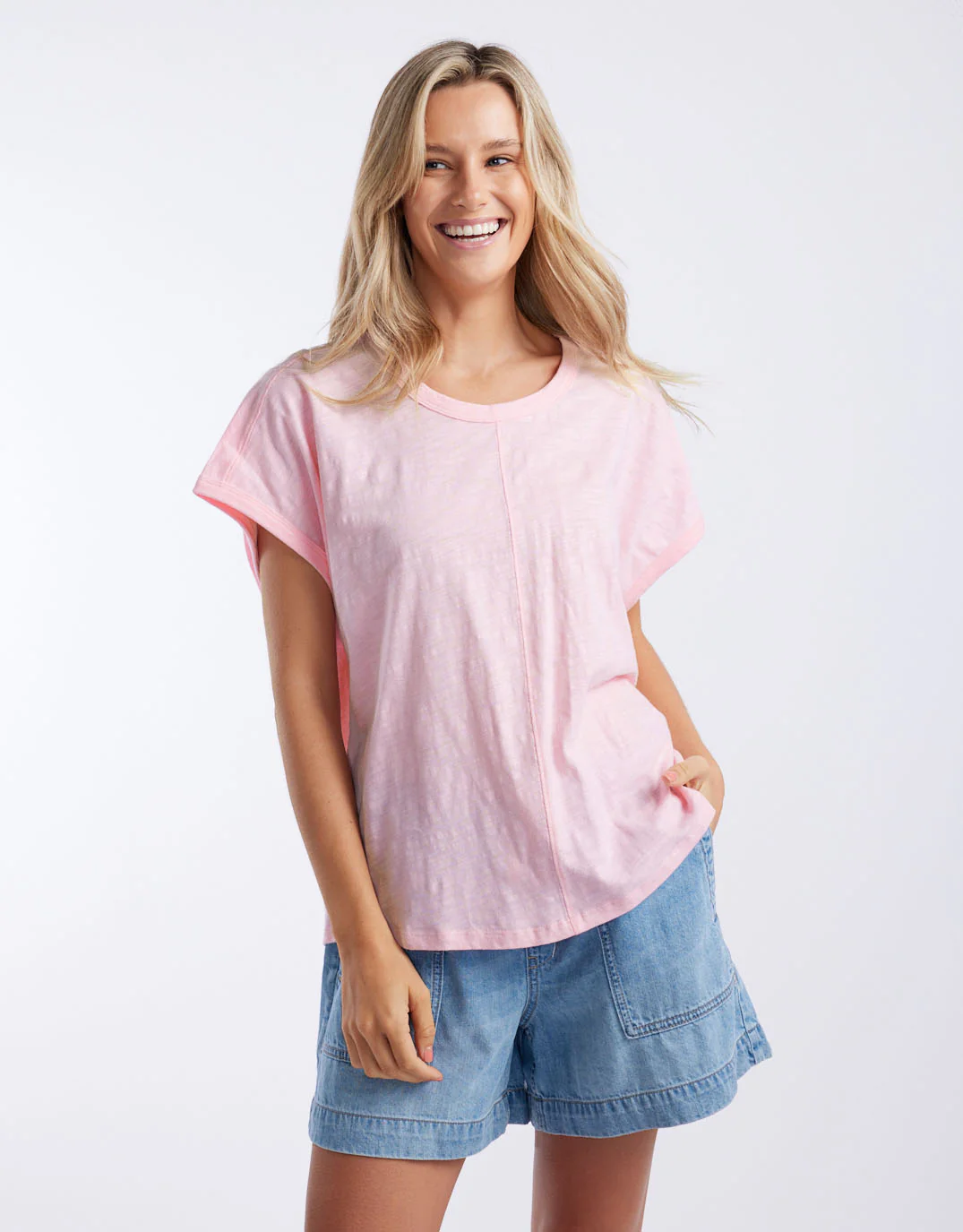 Camille Cotton Top - Ice Pink