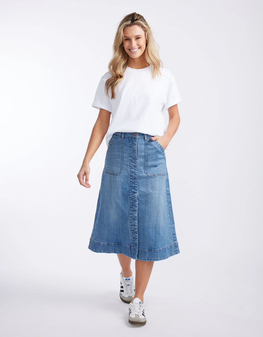 Catalina Midi Skirt - Mid Wash - Image 4