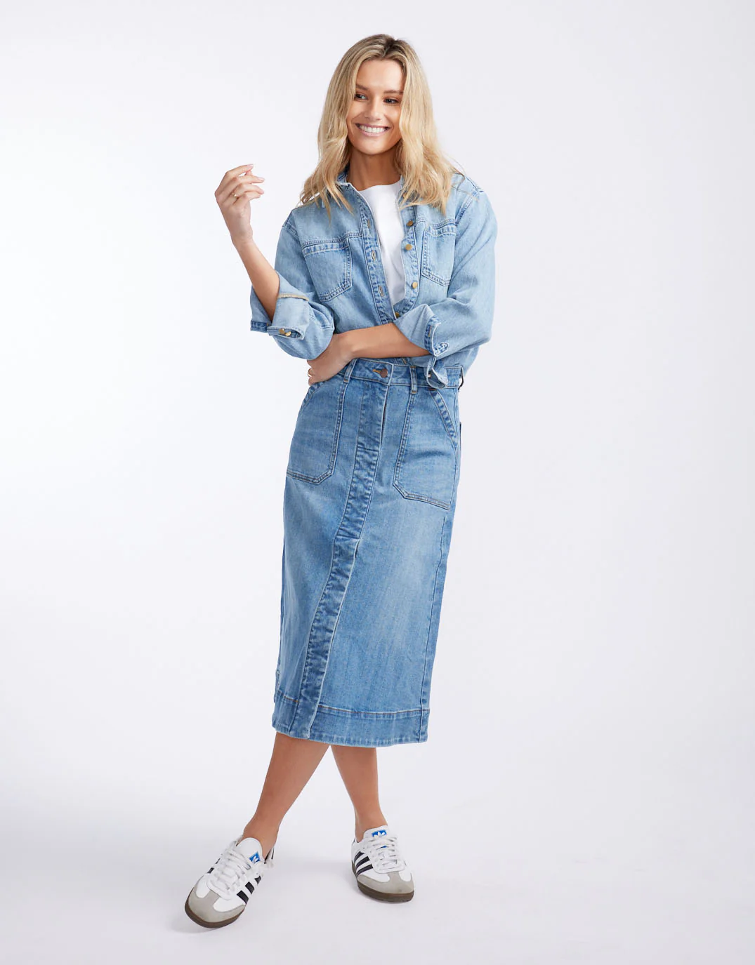 Catalina Midi Skirt - Mid Wash - Image 6