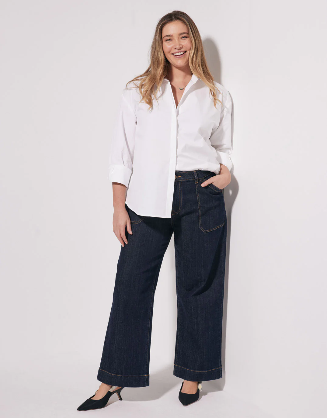 Catalina Wide Leg Jeans - Indigo - Image 2