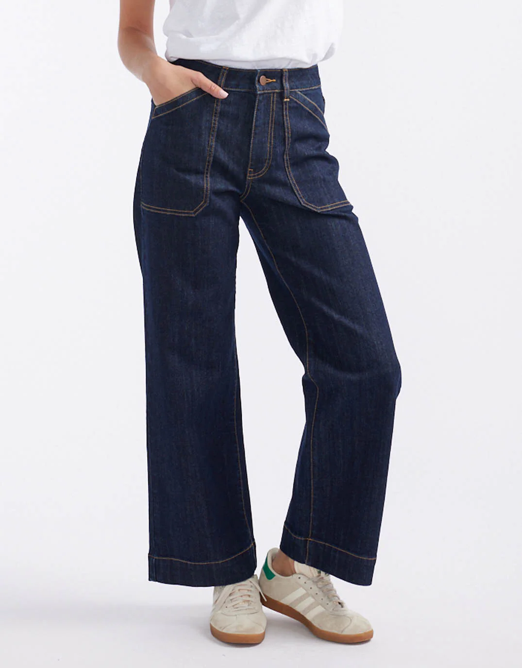 Catalina Wide Leg Jeans - Indigo - Image 3