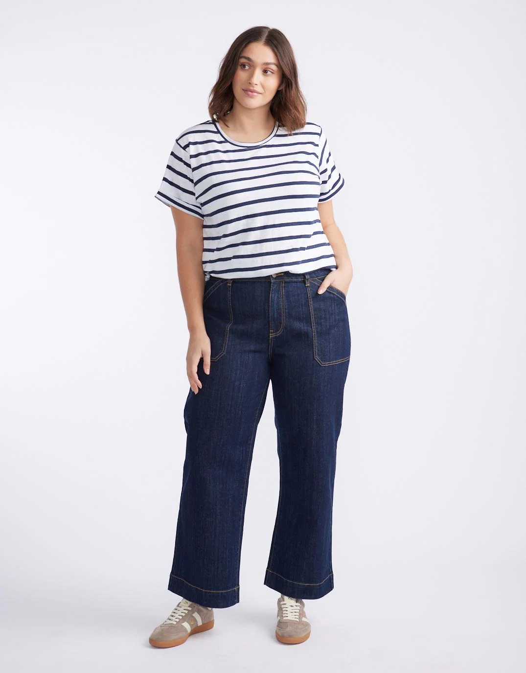 Catalina Wide Leg Jeans - Indigo - Image 4