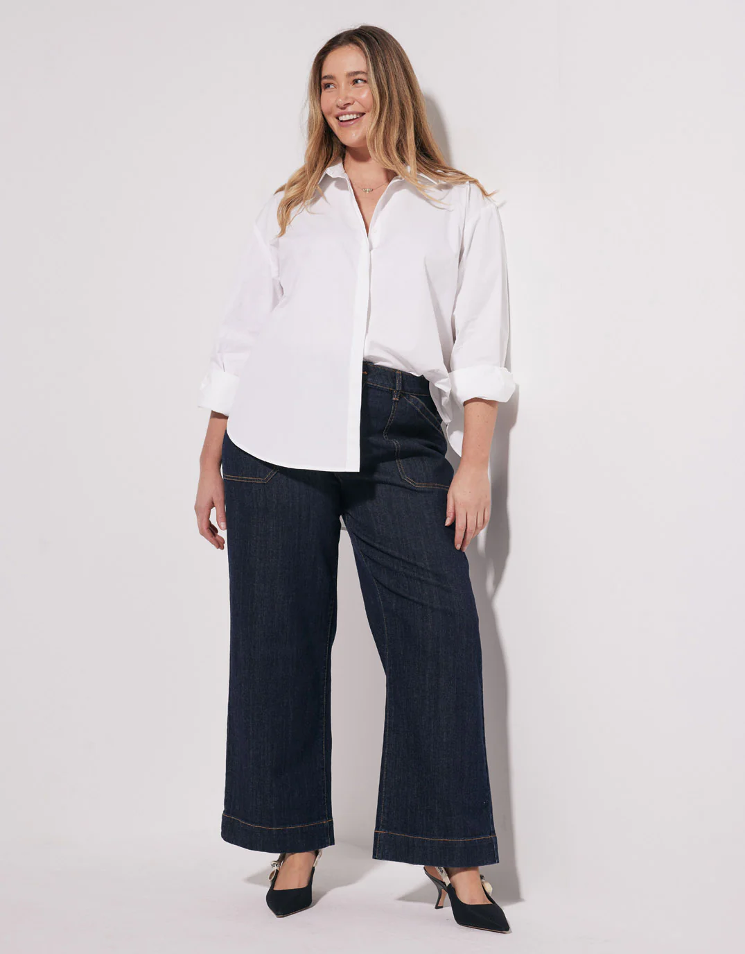 Catalina Wide Leg Jeans - Indigo - Image 6