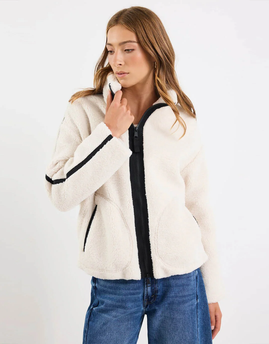 Chalet Sherpa Collared Jacket - Taupe
