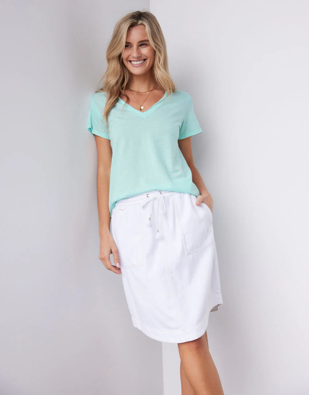Coco Denim Skirt - White - Image 2