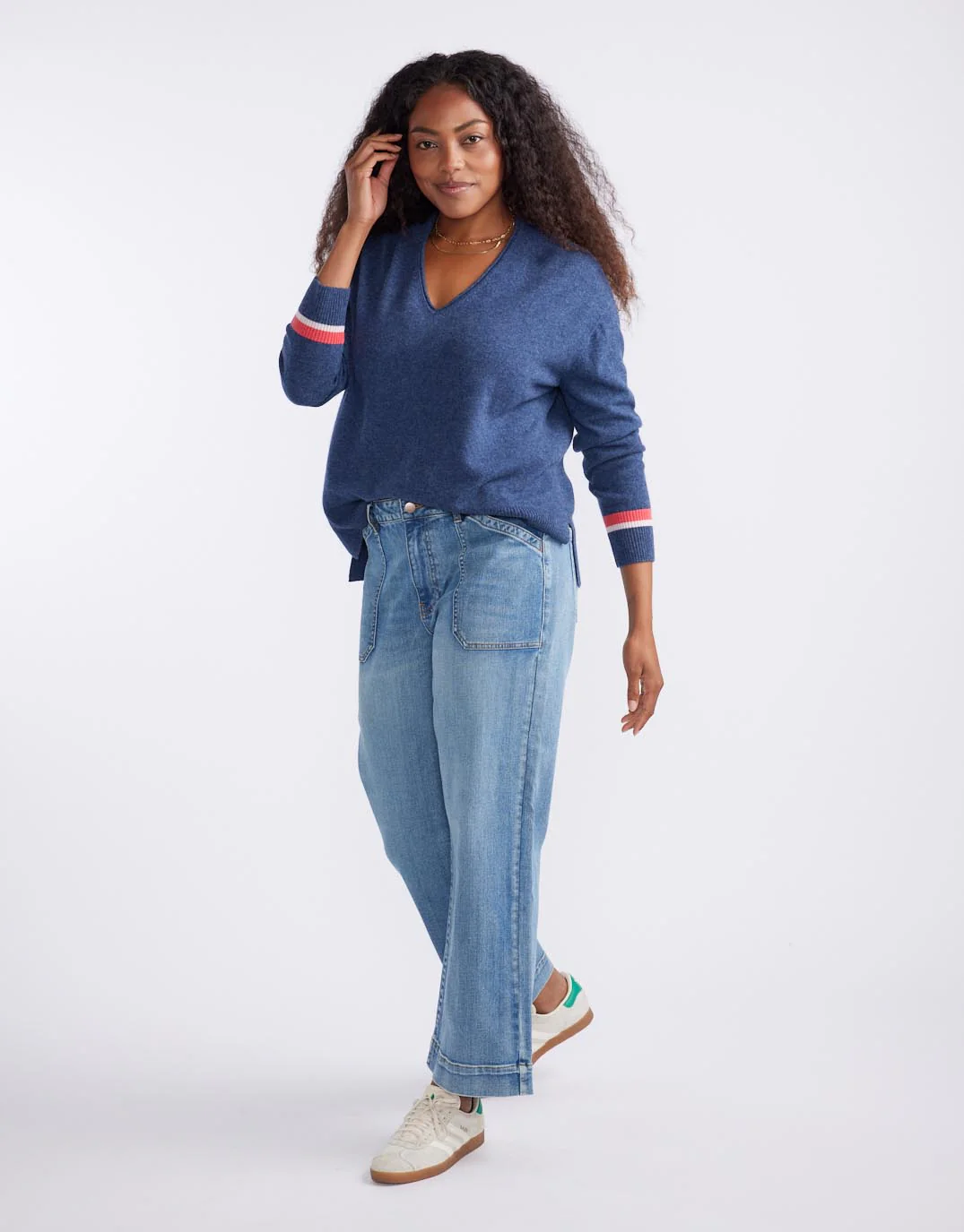 Como Wool Cashmere Knit - Denim - Image 3
