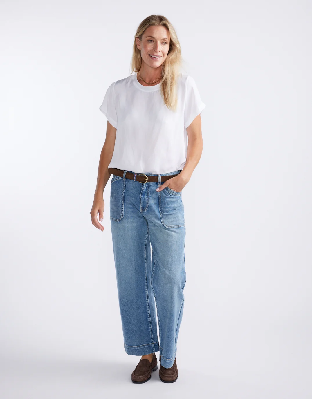 Drape Tee - White - Image 2