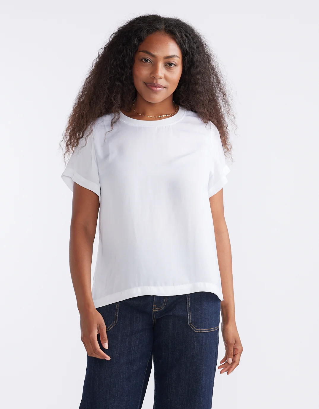 Drape Tee - White - Image 3
