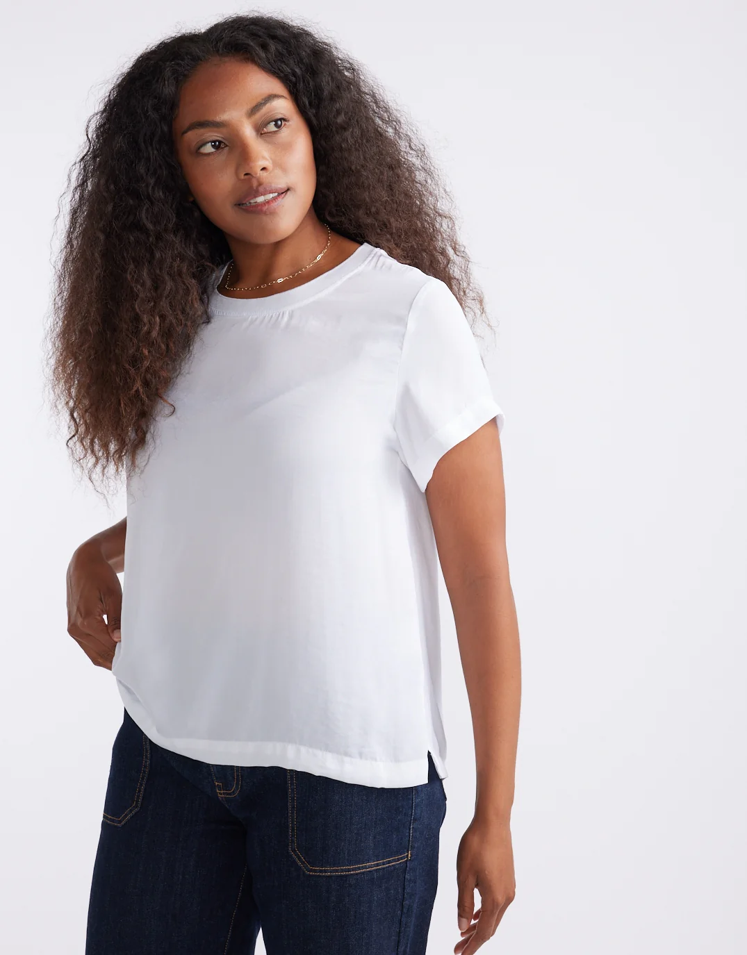 Drape Tee - White - Image 5
