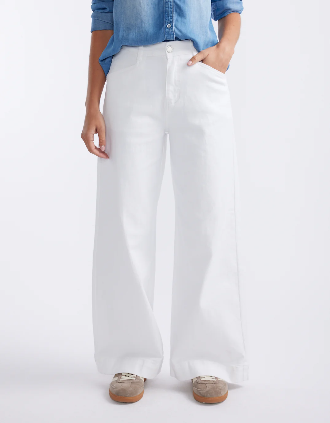 Ellery Stretch Straight Leg Jeans - White - Image 2
