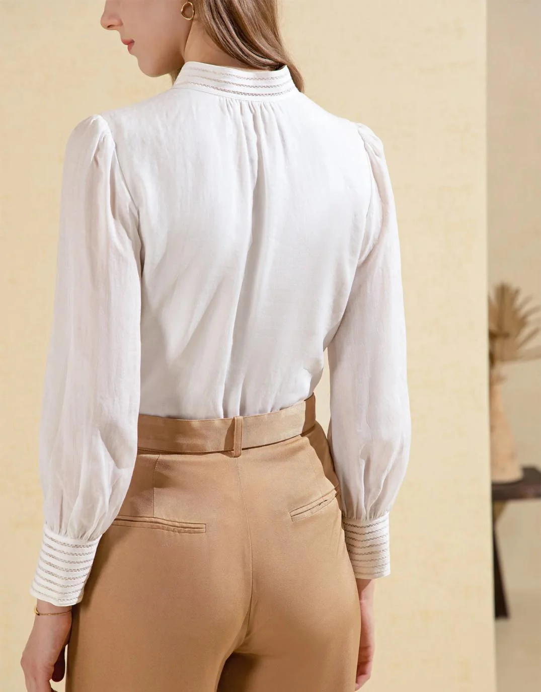 Felice Linen Shirt - White - Image 7