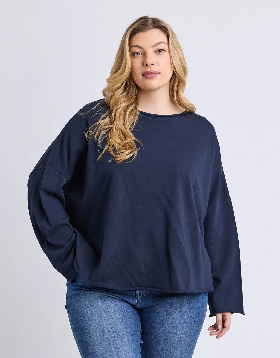 Gab Long Sleeve Sweat - Dark Sapphire - Image 3