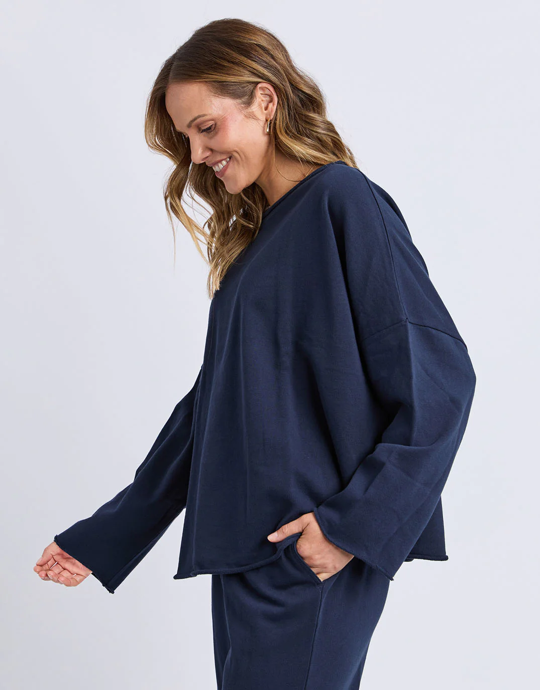 Gab Long Sleeve Sweat - Dark Sapphire - Image 8