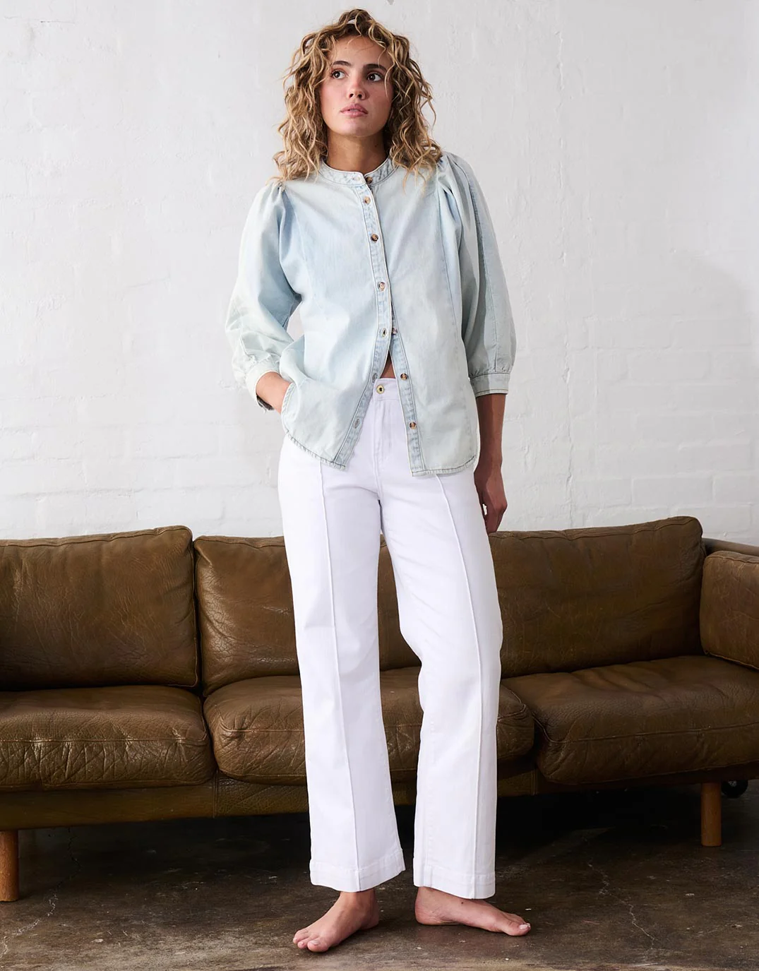 Gabriella Shirt - Sky Blue - Image 2