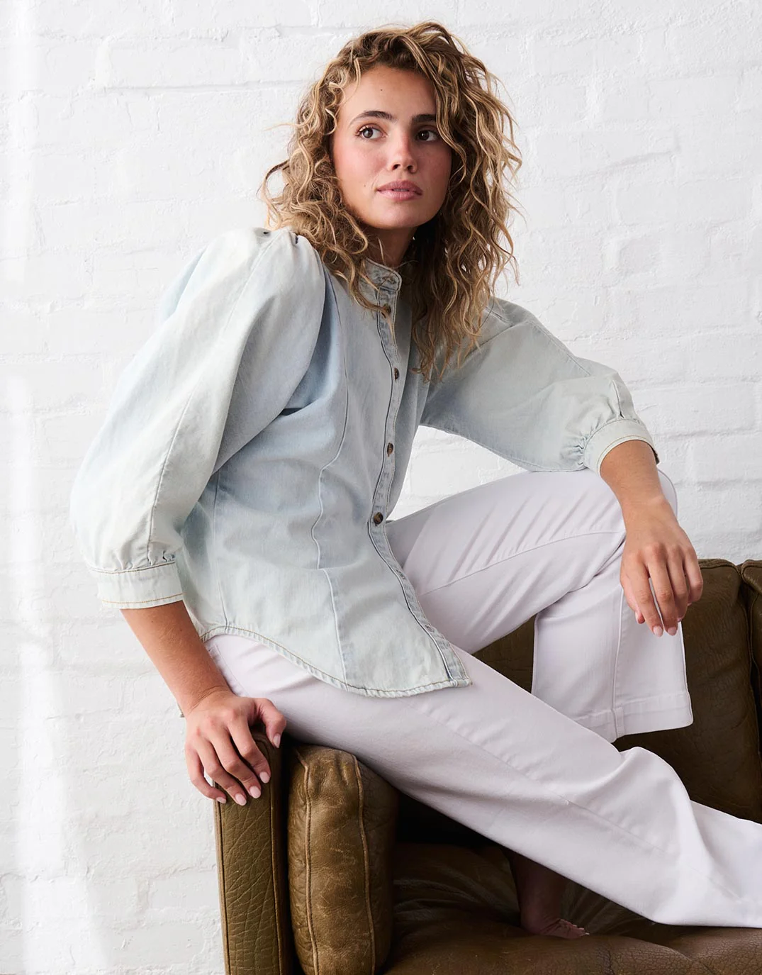 Gabriella Shirt - Sky Blue - Image 3