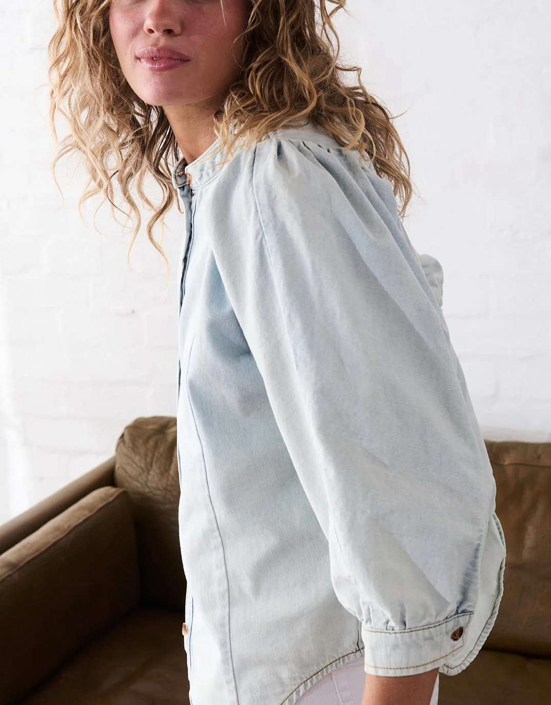 Gabriella Shirt - Sky Blue - Image 5