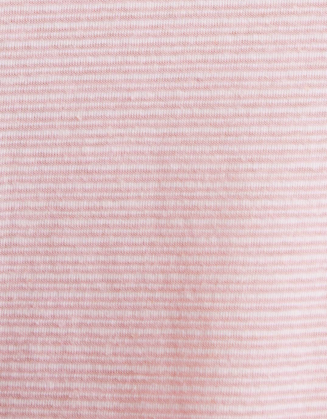 Gelati Stripe Round Neck Tee - Ice Pink Stripe - Image 6