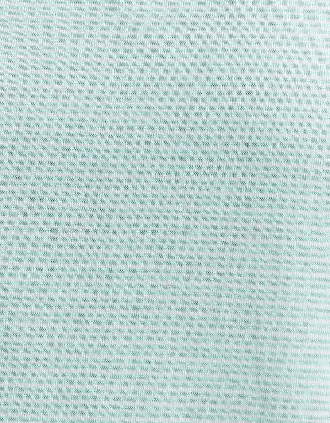 Gelati Stripe Vee Neck Tee - Seaglass - Image 8