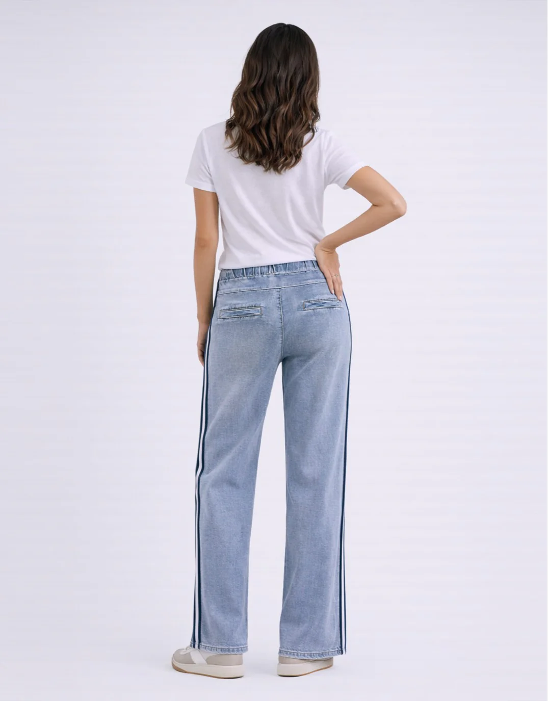 Glam Track - Navy Stripe Jean - Image 3