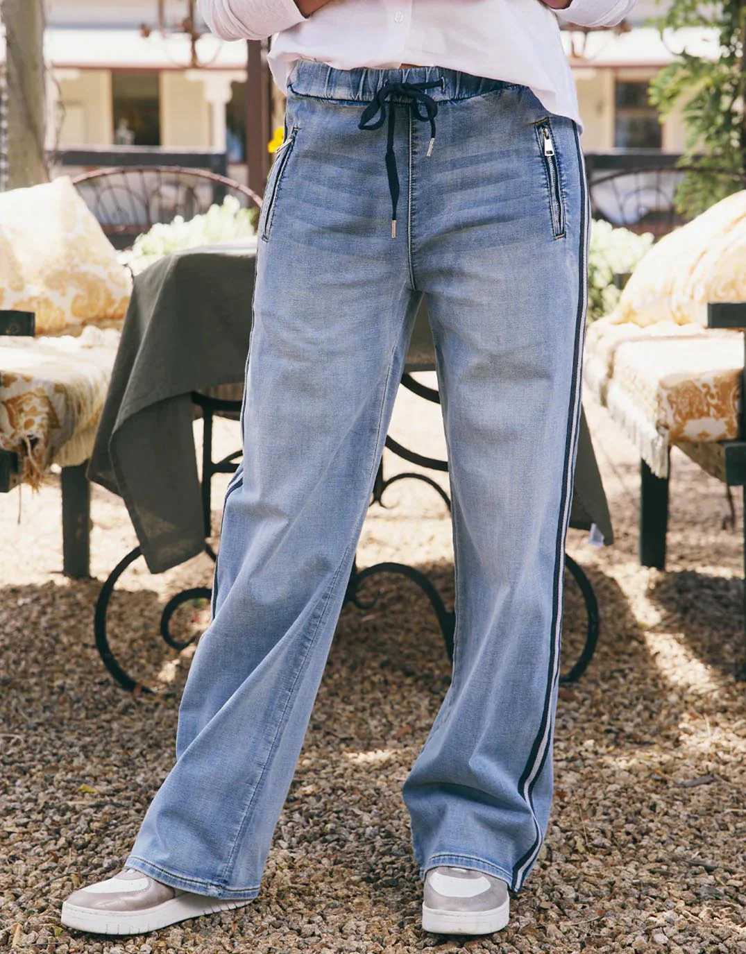Glam Track - Navy Stripe Jean - Image 6