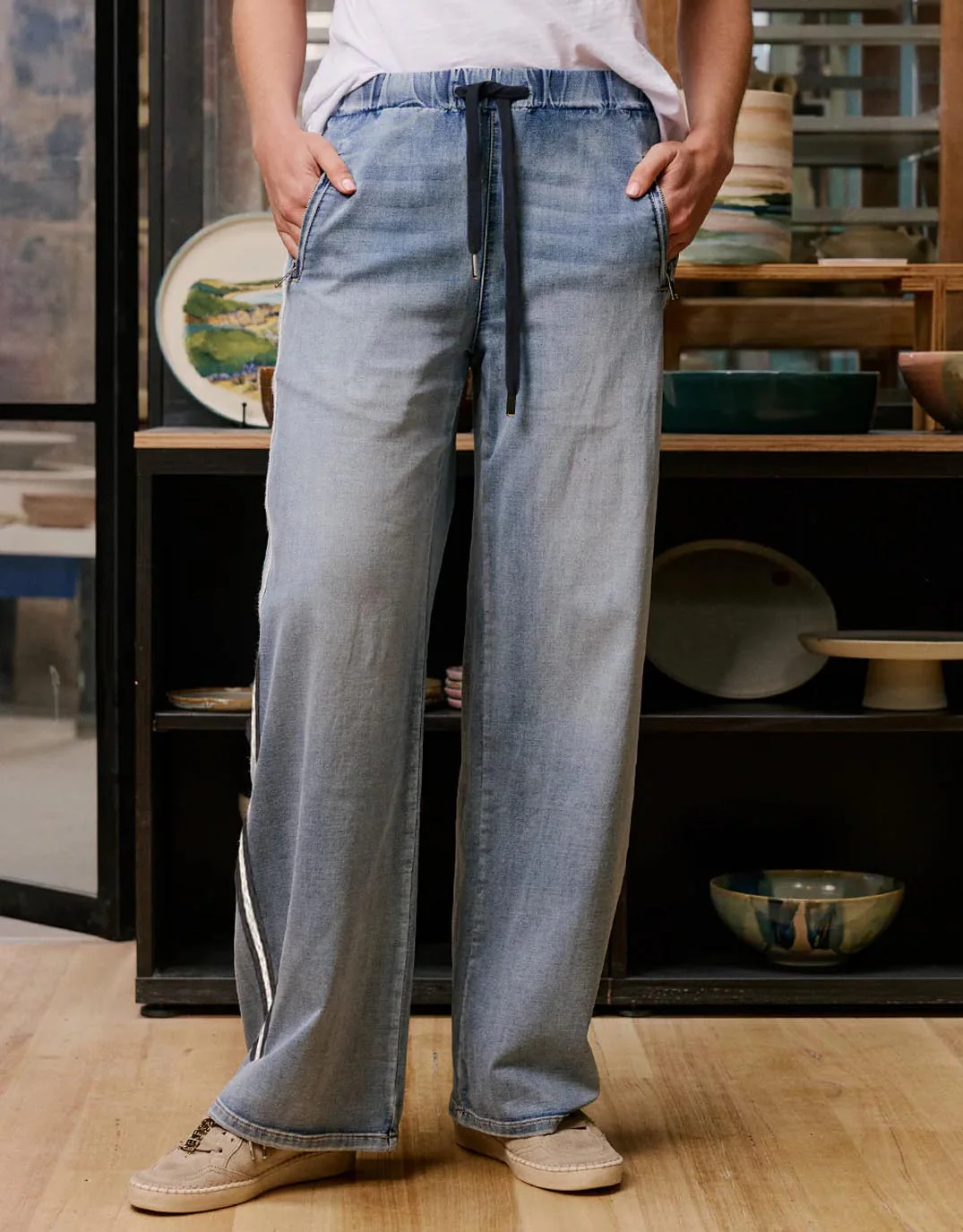 Glam Track - Navy Stripe Jean - Image 7