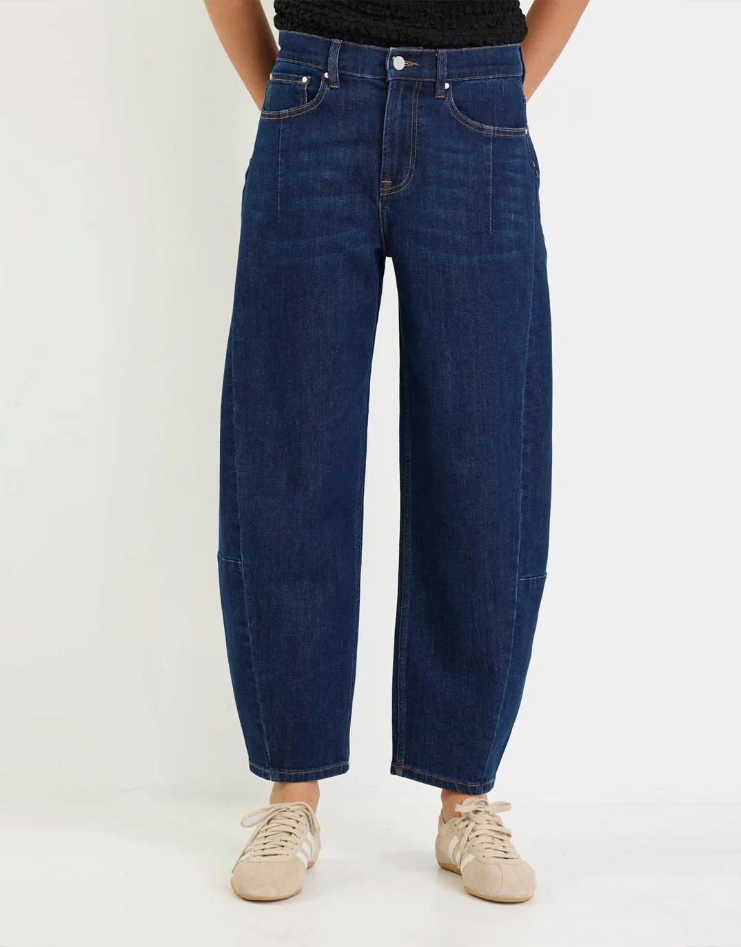 Graduate Stretch Barrel Jeans - Dark Blue