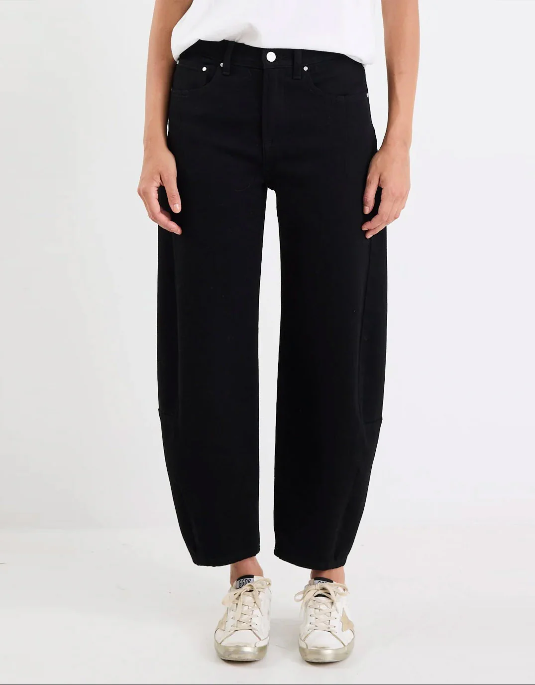 Graduate Stretch Barrel Jeans - Jet Black