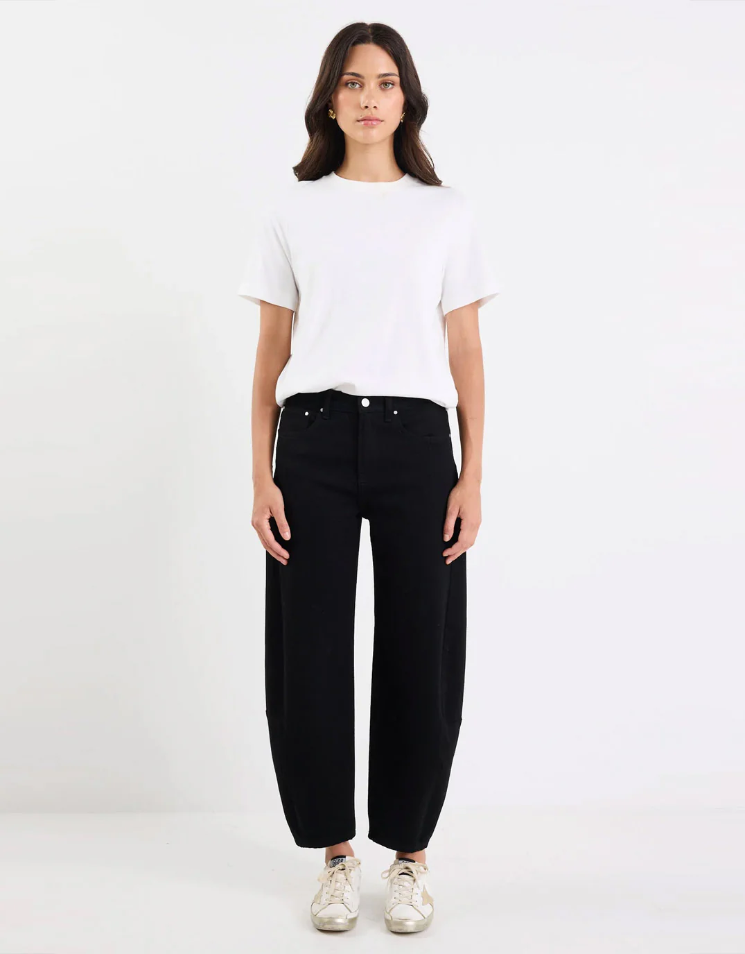 Graduate Stretch Barrel Jeans - Jet Black - Image 2