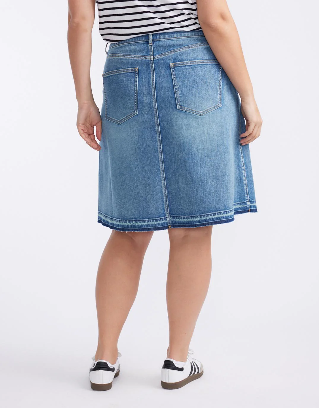 Holly Denim Skirt - Mid Wash - Image 13