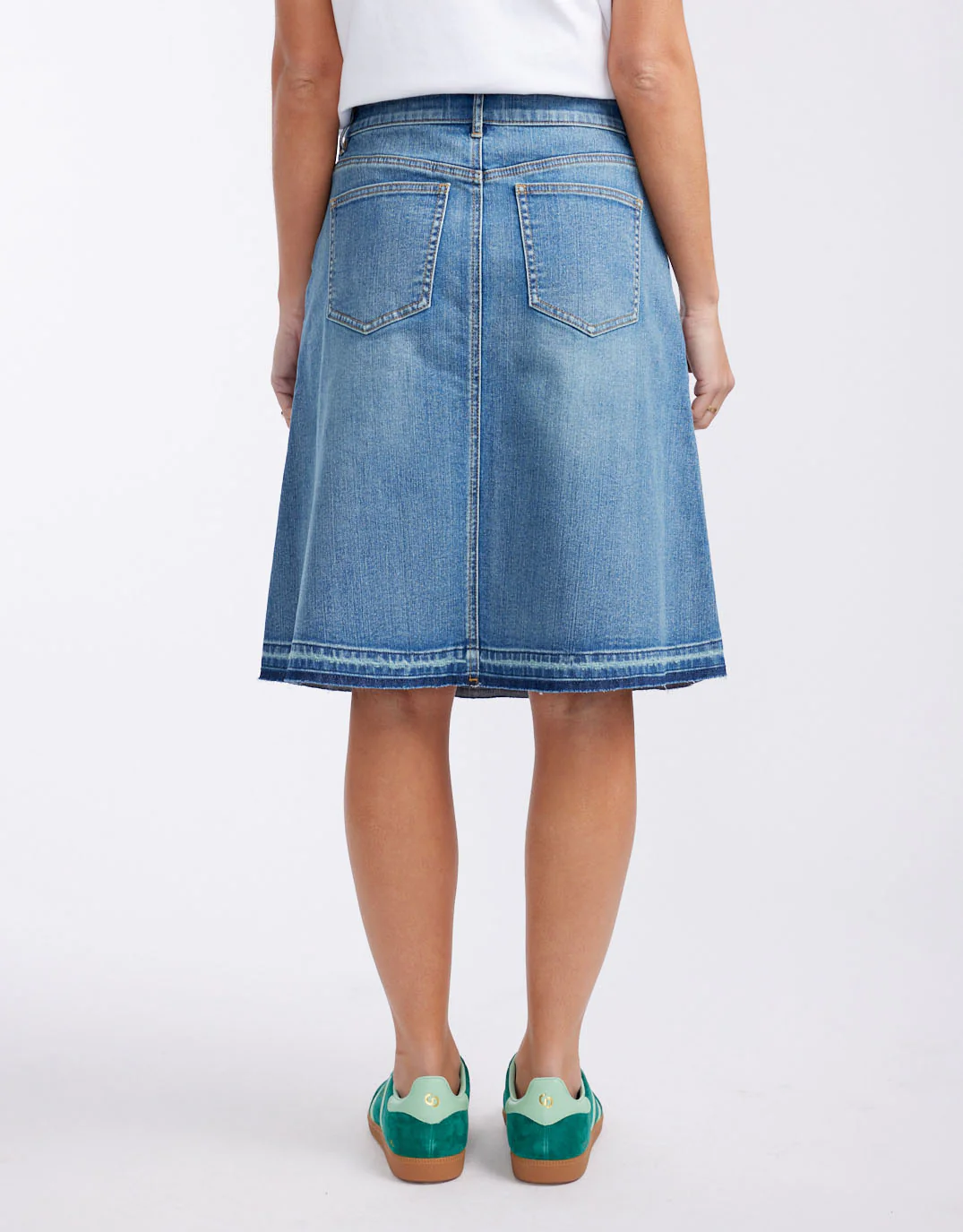 Holly Denim Skirt - Mid Wash - Image 7