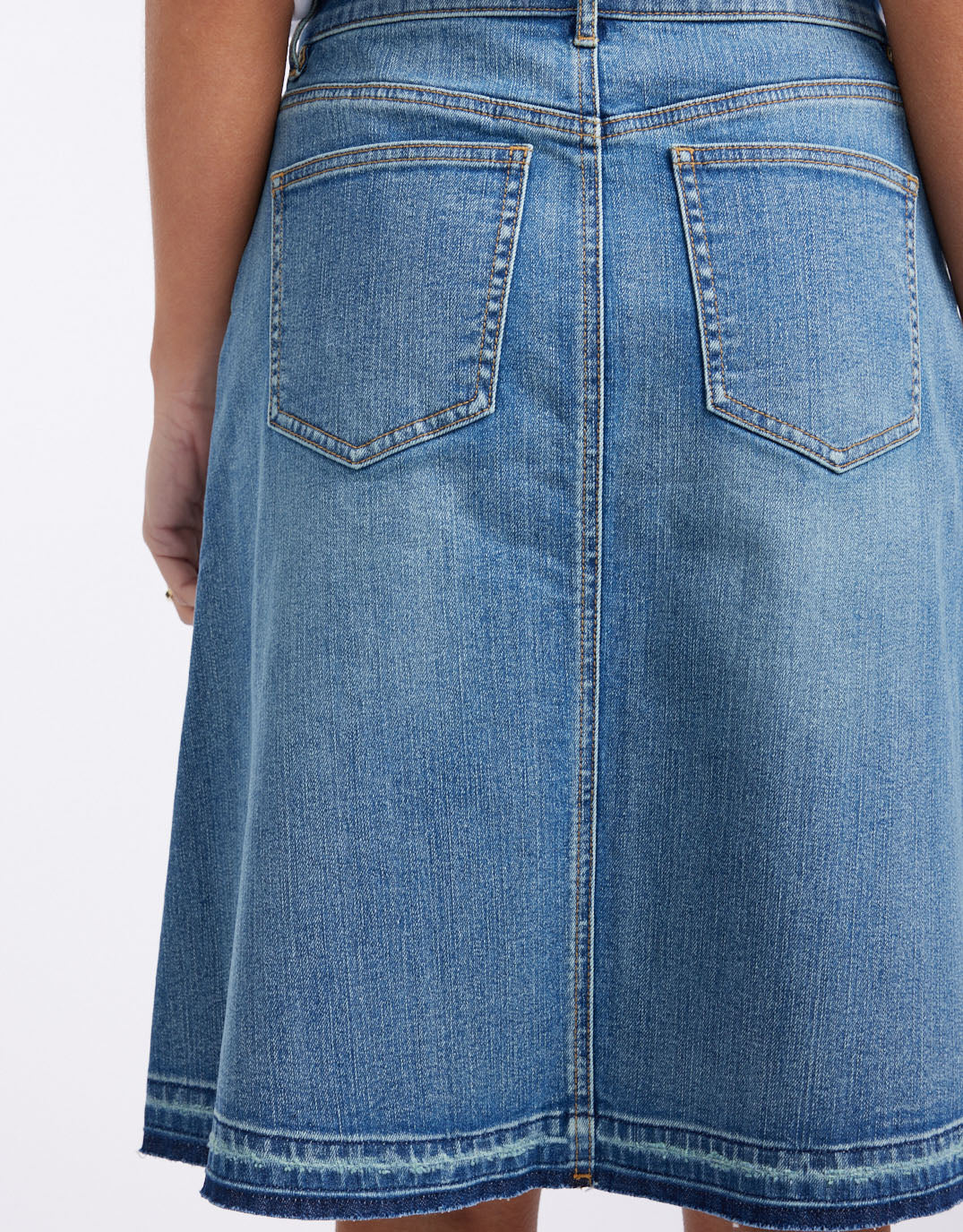 Holly Denim Skirt - Mid Wash - Image 8