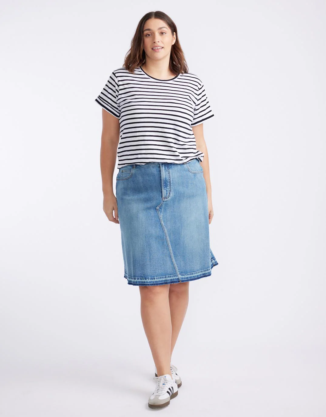 Holly Denim Skirt - Mid Wash - Image 9