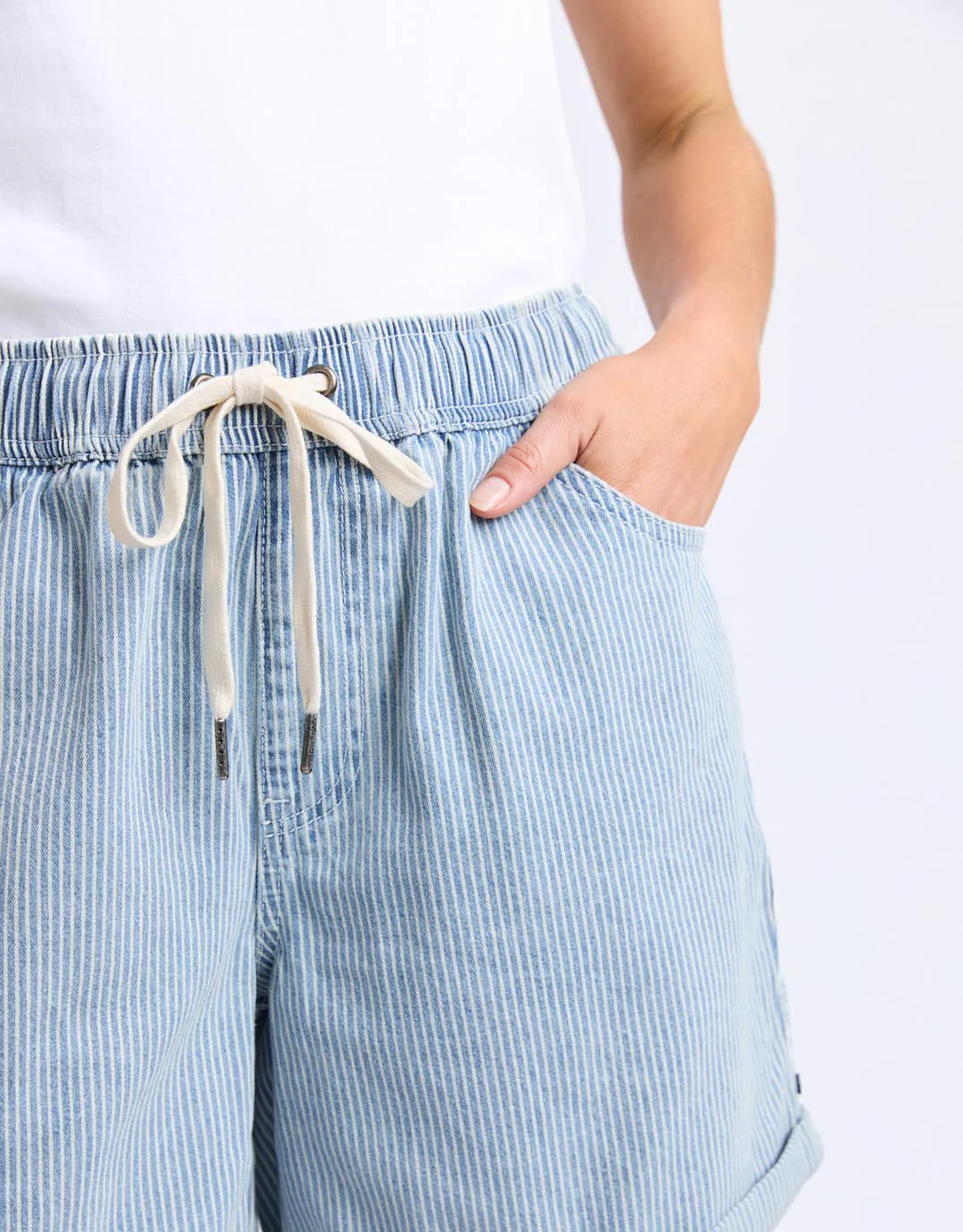Holly Stripe Short - Blue & White Stripe - Image 10