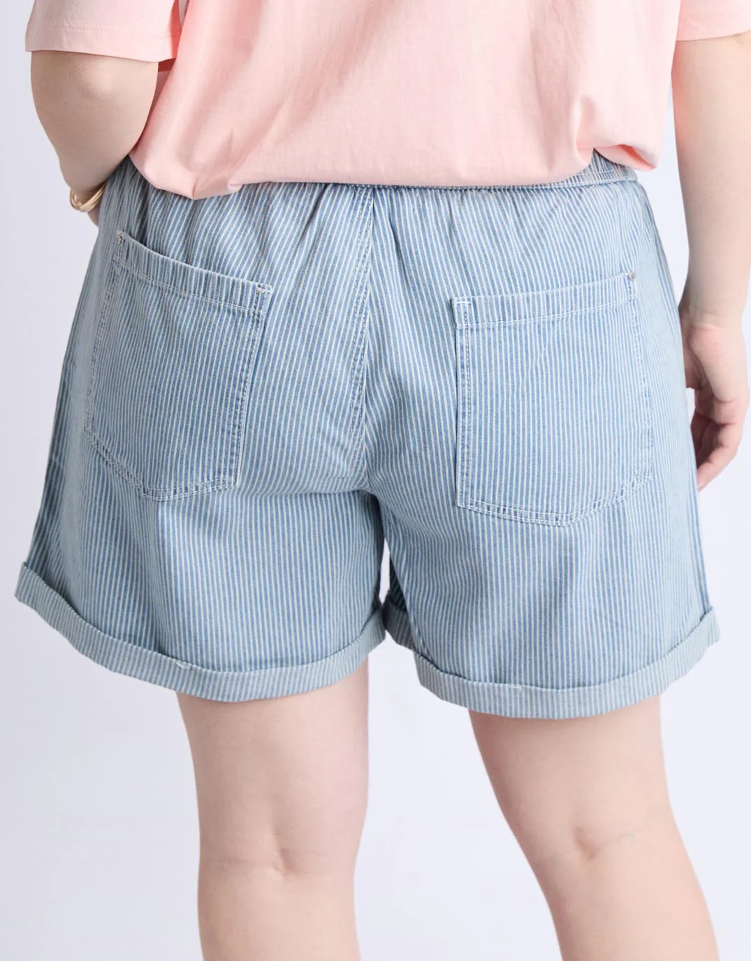 Holly Stripe Short - Blue & White Stripe - Image 11