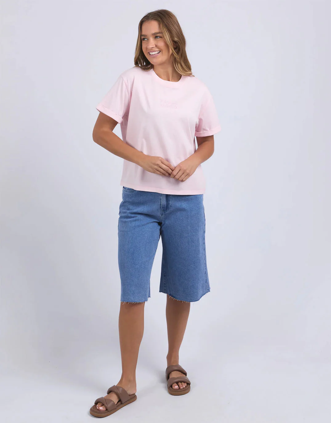 Huntleigh Oversized Tee - Pale Pink - Image 2