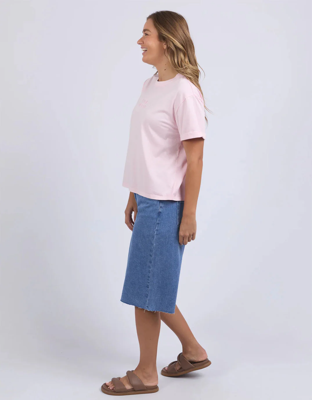 Huntleigh Oversized Tee - Pale Pink - Image 3