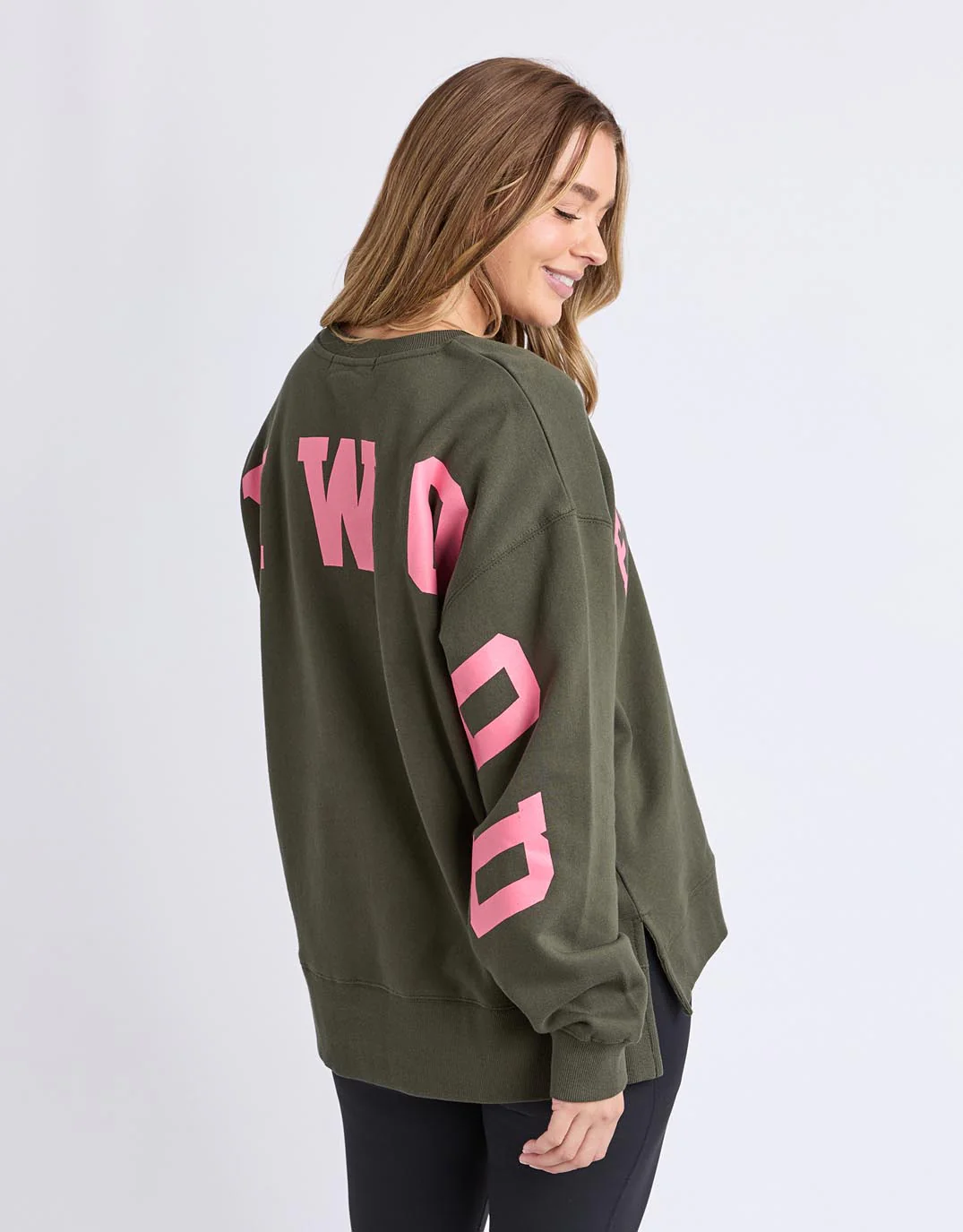 Interval Crew - Dark Khaki / Coral - Image 2